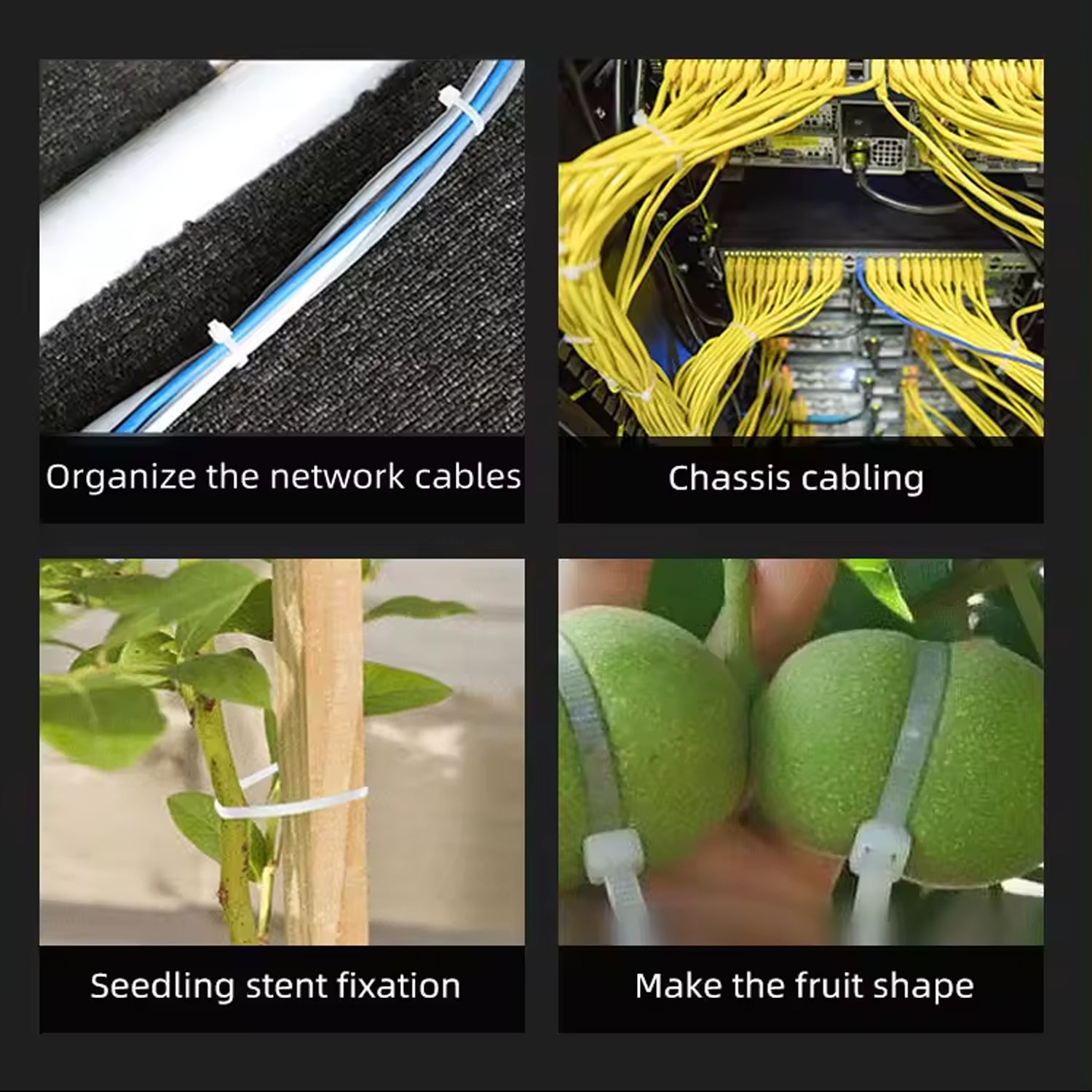 3140 8inch Nylon Self Locking Cable Ties Heavy Duty Strong Zip Wire Tie. Pack Of 100 3140 8inch Nylon Self Locking Cable Ties Heavy Duty Strong Zip Wire Tie. Pack Of 100